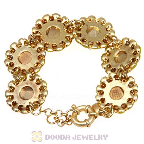 Yellow Crystal Cheap Cupcake Bubble Bracelet Wholesale