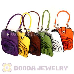 Mix Color Leather Flower Case Bag Pouch For iPhone4 4S iPhone 5