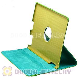 Green 360 Degree Rotating Leather Cases Smart Cover Stand For iPad