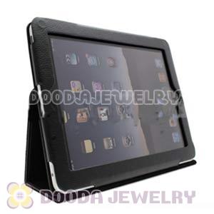 Ultrathin Black Leather Cases Cover With Build In Stand For New iPad