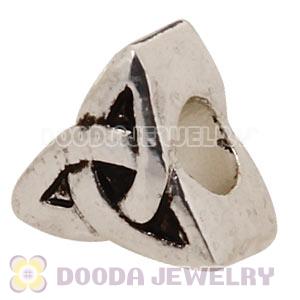 Silver Plated European Triquetra Celtic Knot Charm Beads Wholesale