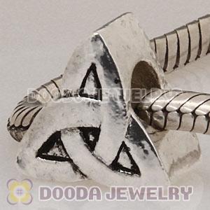 Silver Plated European Triquetra Celtic Knot Charm Beads Wholesale