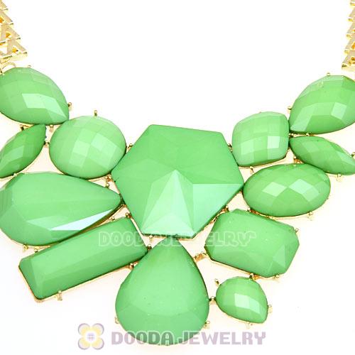 Chunky Chain Candy Resin Geometry Choker Bib Necklace Wholesale