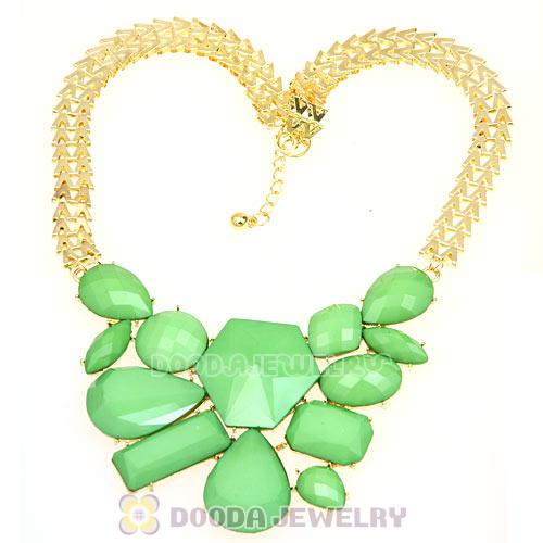 Chunky Chain Candy Resin Geometry Choker Bib Necklace Wholesale