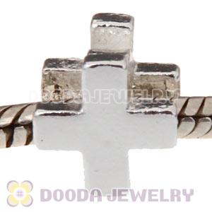 Silver Plated European Holy Cross Charm Beads Wholesale 