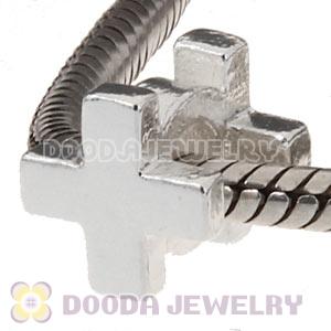 Silver Plated European Holy Cross Charm Beads Wholesale 