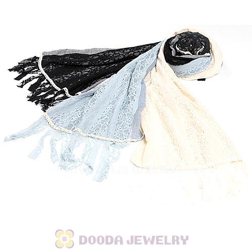 Mori Girl Style Pashmina Scarves Lace Tassels Shawls Scarf Wholesale