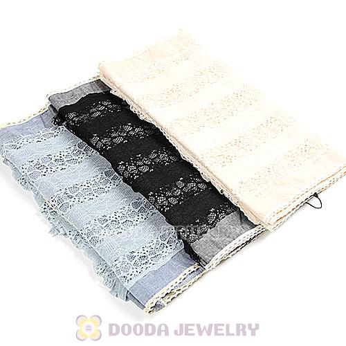 Mori Girl Style Pashmina Scarves Lace Tassels Shawls Scarf Wholesale
