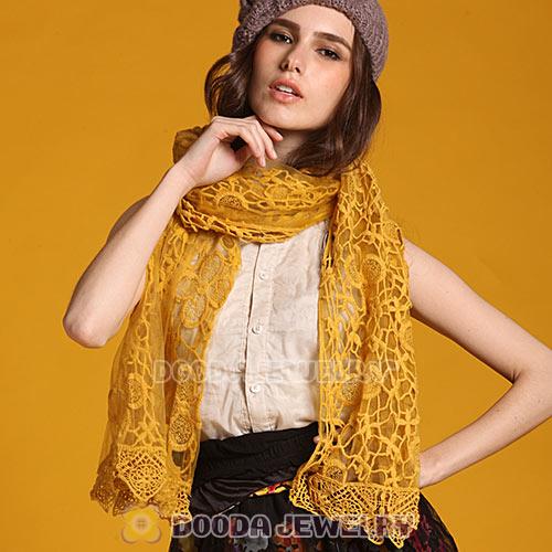 Cheap Rural Pastoral Style Scarf Lace Pashmina Scarves Wholesale