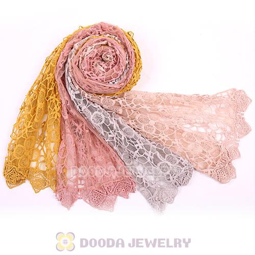 Cheap Rural Pastoral Style Scarf Lace Pashmina Scarves Wholesale