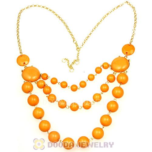 Cheap Yolk Yellow Resin Bubble Bib Necklaces Wholesale