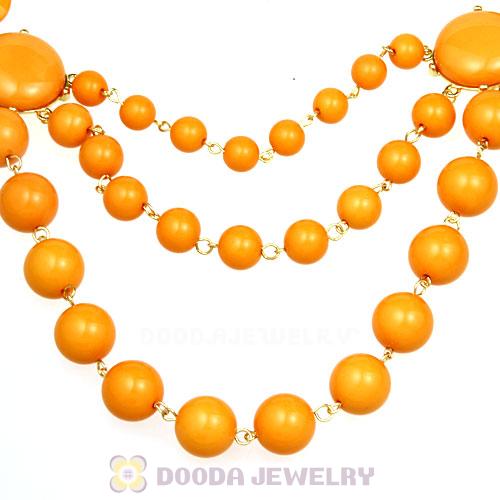 Cheap Yolk Yellow Resin Bubble Bib Necklaces Wholesale