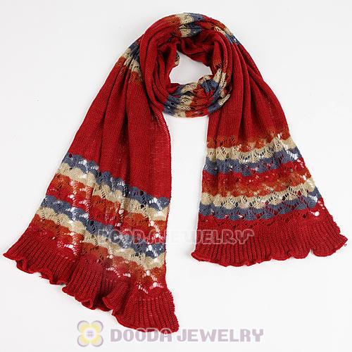 Cheap Rural Pastoral Style Scarf Hollow Stripes Pashmina Scarves Wholesale