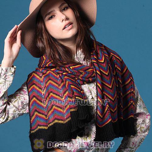 Mori Girl Bohemia Knitting Style Falbala Infinity Pashmina Scarves Wholesale
