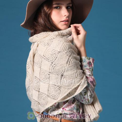 Mori Girl Bohemia Knitting Style Infinity Pashmina Scarves Wholesale