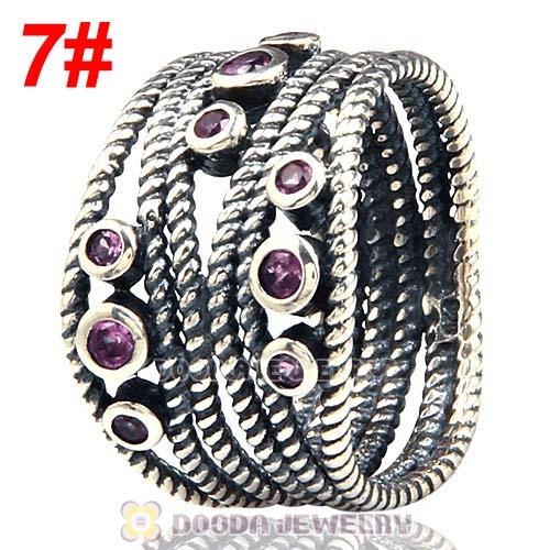 European Sterling Silver Hidden Romance Ring With Red Corundum Wholesale