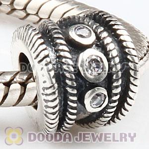 Retired European Sterling Hidden Romance Charm With White Zircon Wholesale