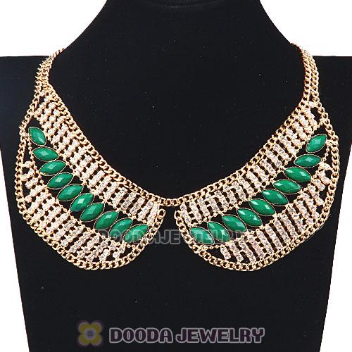 Crystal Resin Rhinestone Choker Collar Bib Necklace Wholesale