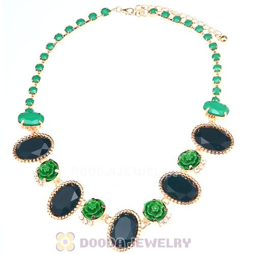 Crystal Resin Rose Flower Bubble Choker Bib Necklaces Wholesale