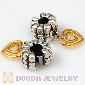 Sterling Silver European Gold Heart Of Hearts Dangle Clip Wholesale