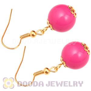 Fashion Gold Plated Roseo Hoop Plastic Bubble Earrings Wholesale