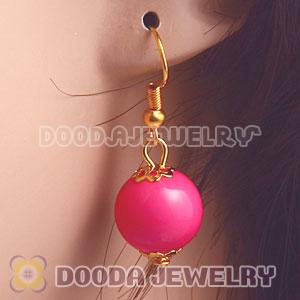 Fashion Gold Plated Roseo Hoop Plastic Bubble Earrings Wholesale