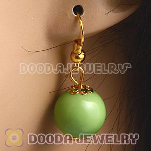 Fashion Gold Plated Olivine Hoop Plastic Bubble Earrings Wholesale