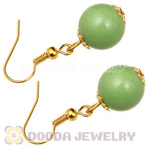 Fashion Gold Plated Olivine Hoop Plastic Bubble Earrings Wholesale