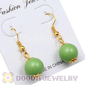 Fashion Gold Plated Olivine Hoop Plastic Bubble Earrings Wholesale