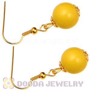 Fashion Gold Plated Yellow Hoop Plastic Bubble Earrings Wholesale