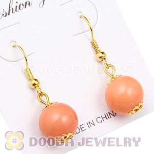 Fashion Gold Plated Orange Hoop Plastic Bubble Earrings Wholesale