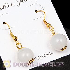 Fashion Gold Plated Ivory Hoop Plastic Bubble Earrings Wholesale