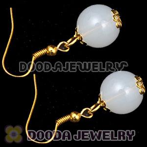 Fashion Gold Plated Ivory Hoop Plastic Bubble Earrings Wholesale