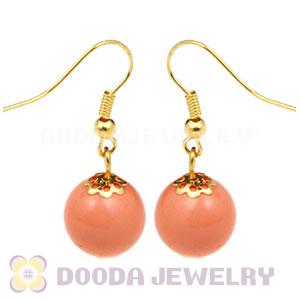 Fashion Gold Plated Orange Hoop Plastic Bubble Earrings Wholesale