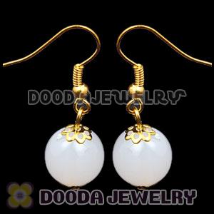 Fashion Gold Plated Ivory Hoop Plastic Bubble Earrings Wholesale