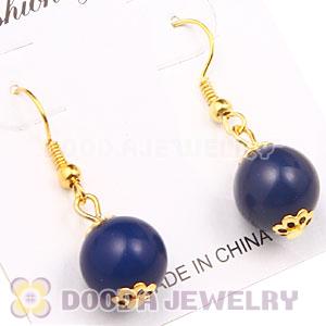 Fashion Gold Plated Navy Hoop Plastic Bubble Earrings Wholesale