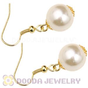 Fashion Gold Plated Cream Pearl Bubble Earrings Wholesale