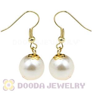 Fashion Gold Plated Cream Pearl Bubble Earrings Wholesale