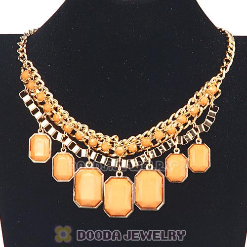 Chunky Resin Diamond Choker Bib Necklaces Wholesale
