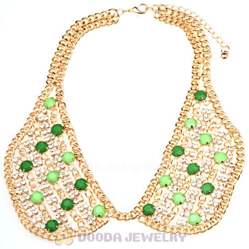 Crystal Resin Rhinestone Choker Collar Bib Necklaces Wholesale
