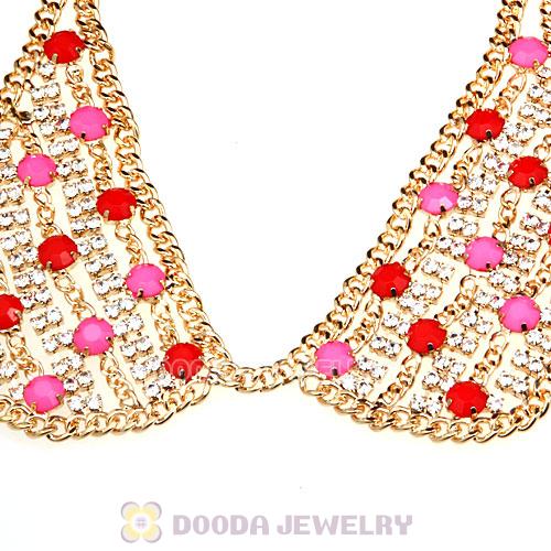 Crystal Resin Rhinestone Choker Collar Bib Necklaces Wholesale