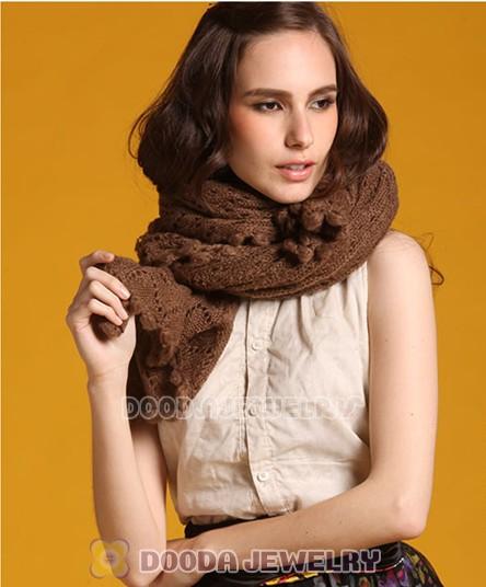 Rural Pastoral Infinity Scarf Knitting Style Pashmina Shawls Scarves Stole