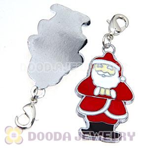 Platinum Plated Enamel European Santa Claus Jewelry Charms Wholesale