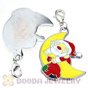 Platinum Plated Enamel European Santa Claus Charms Wholesale
