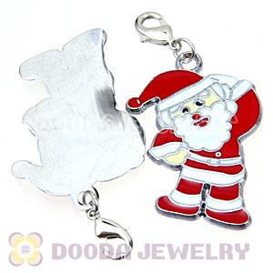 Platinum Plated Enamel European Santa Claus Charms Wholesale
