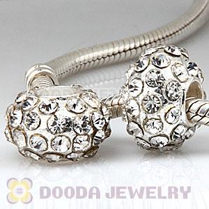 European Pave Crystal Alloy Beads Wholesale 