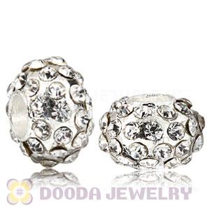 European Pave Crystal Alloy Beads Wholesale 