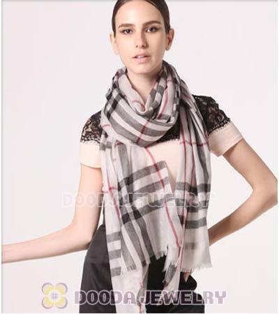 Cashmere Wool Stripes Scarf Wrap Pashmina Shawl Scarves For Women