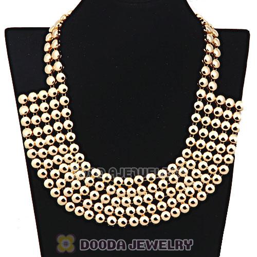 Gold Bubble Bib Collar Necklace Wholesale