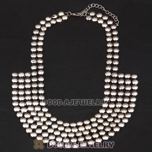 Silver Bubble Bib Collar Necklace Wholesale